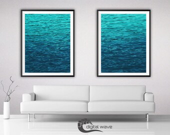Ocean Print Set of 2, Ocean Waves Print, Ocean Photo, Beach Print, Surf Print, Blue Sea Print, Tropical Print, Water Pattern, Water Texture
