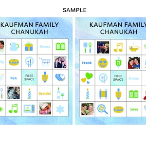 Custom Chanukah Bingo (avec vos photos)