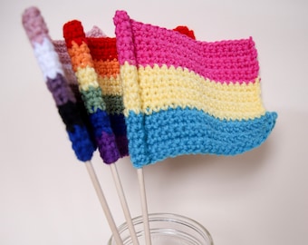 LGBTQ+ Pride Flag | Sustainable | 100% Cotton | Handcrafted Crochet | Custom Requests Welcome!