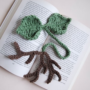 Plant Bookmark | Zero Waste, Biodegradable | 100% Cotton | Handcrafted Crochet | Custom Color Requests Welcome!