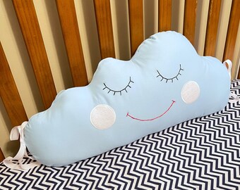 blue cloud pillow