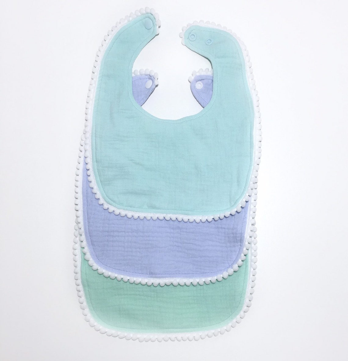 Muslin bibs Drool bibs Dribble bibs Baby blue bib Mint Etsy