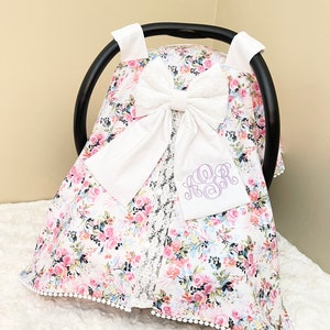 Personalized car seat cover, Baby car seat cover, Car seat cover, Embroidered baby cover, Car seat accessories, Car seat canopy
