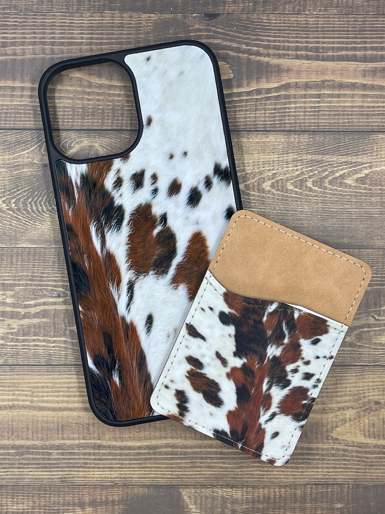 CowHide Print Phone Case and Phone Wallet | Western Case  | Cow Print | Cowboy Case | trendy Phone Case | Cow | iPhone Case | Samsung Case 