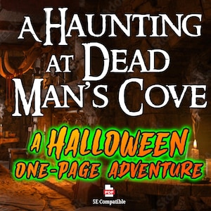 Halloween D&D, aventure d'une page, compatible 5E, imprimable D&D, carte VTT