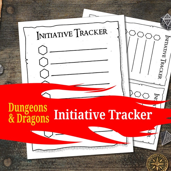 DnD Initiative Tracker PDF for Dungeons and Dragons 5e