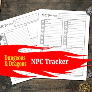 DnD NPC Tracker for Dungeons and Dragons 5e