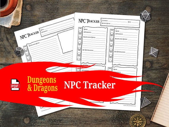 DnD NPC Tracker for Dungeons and Dragons 5e
