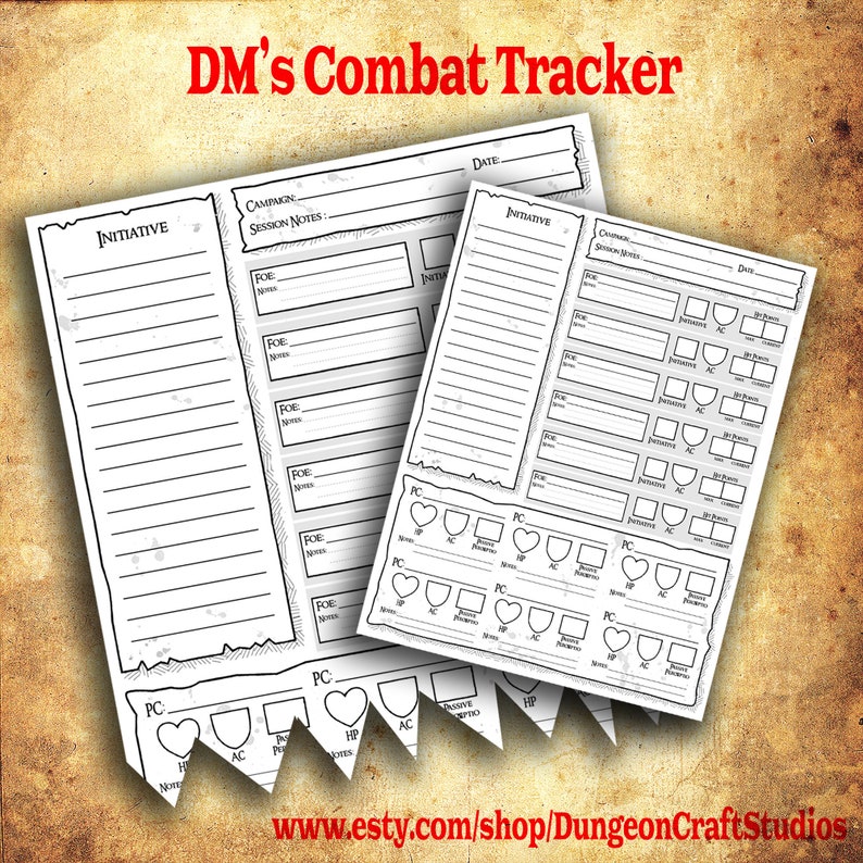 Dungeon Master Printables Pack DM Tools RPG DnD | Etsy