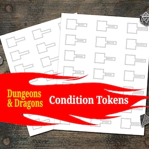 DnD 5e Condition Tokens PDF Printable for Dungeons & Dragons