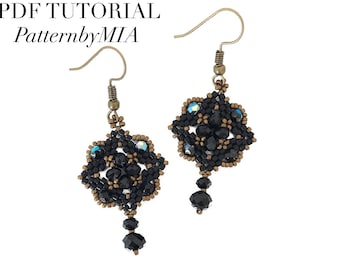 La Viola Beaded Earrings Tutorial/PDF pattern