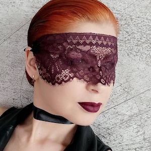 Dusty Wine Lace Mask, Hen party Mask, Halloween mask, Masquerade ball mask, Adult Mask, Mardi gras mask, Mysterious Mask,  Roleplay Mask