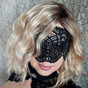 Schwarze Spitzenmaske mit Strasssteinen, Halbe Gesichtsmaske, Schwarze Maskerade Maske, Rollenspiel Maske, Durchsichtige Maske, Versteckte Gesichtsmaske, Inkognito Maske