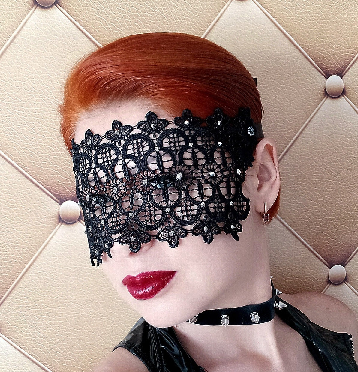 Role Play Mask, Black Lace Mask, Carnival Mask, Hen party Mask, Masquerade Ball Mask, 16/BlL