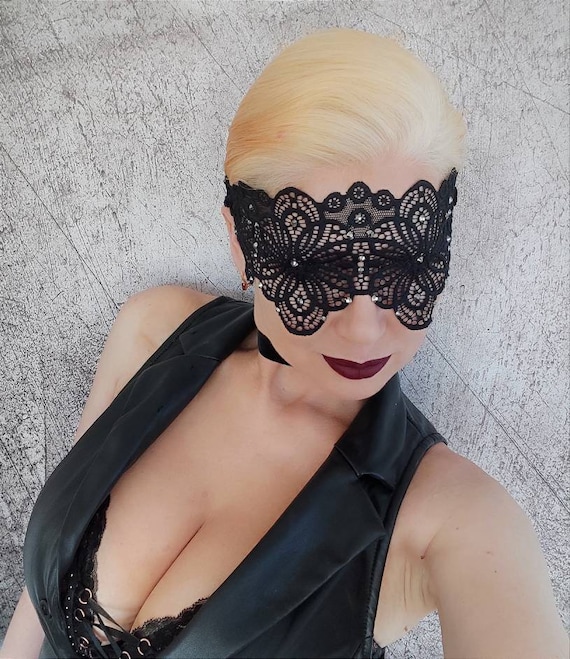 Lace Beaded Blindfold, Costumes & Accessories