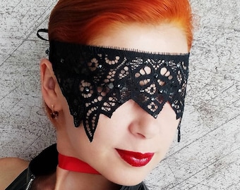 Masquerade ball Mask, Mardi gras Mask, Black Lace Mask, Roleplay Mask, Secret party mask, Mysterious Mask