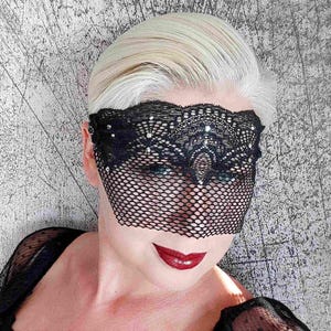 Mysterious Mask, Roleplay Mask, Secret party mask, Halloween mask, Masquerade ball mask, See Through Mask, Witch Festiwal veil