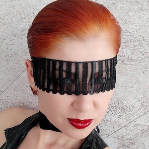 Black Lace Eye Mask, Black Masquerade Ball Mask, See Through Mask, Carnival Mask, Elegant wedding Mask