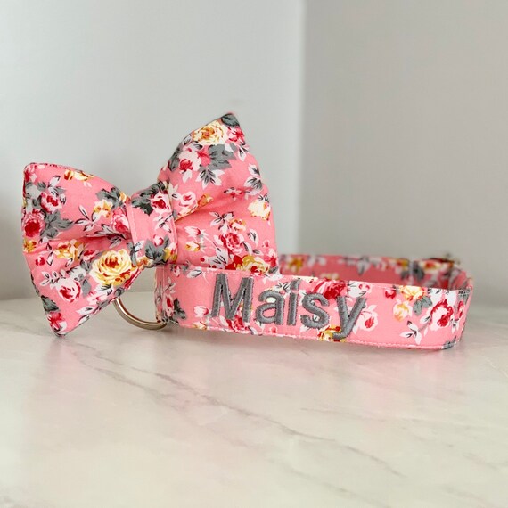 Personalised Burgundy Polka Dog Puppy Pet Collars XS S M L XL UK