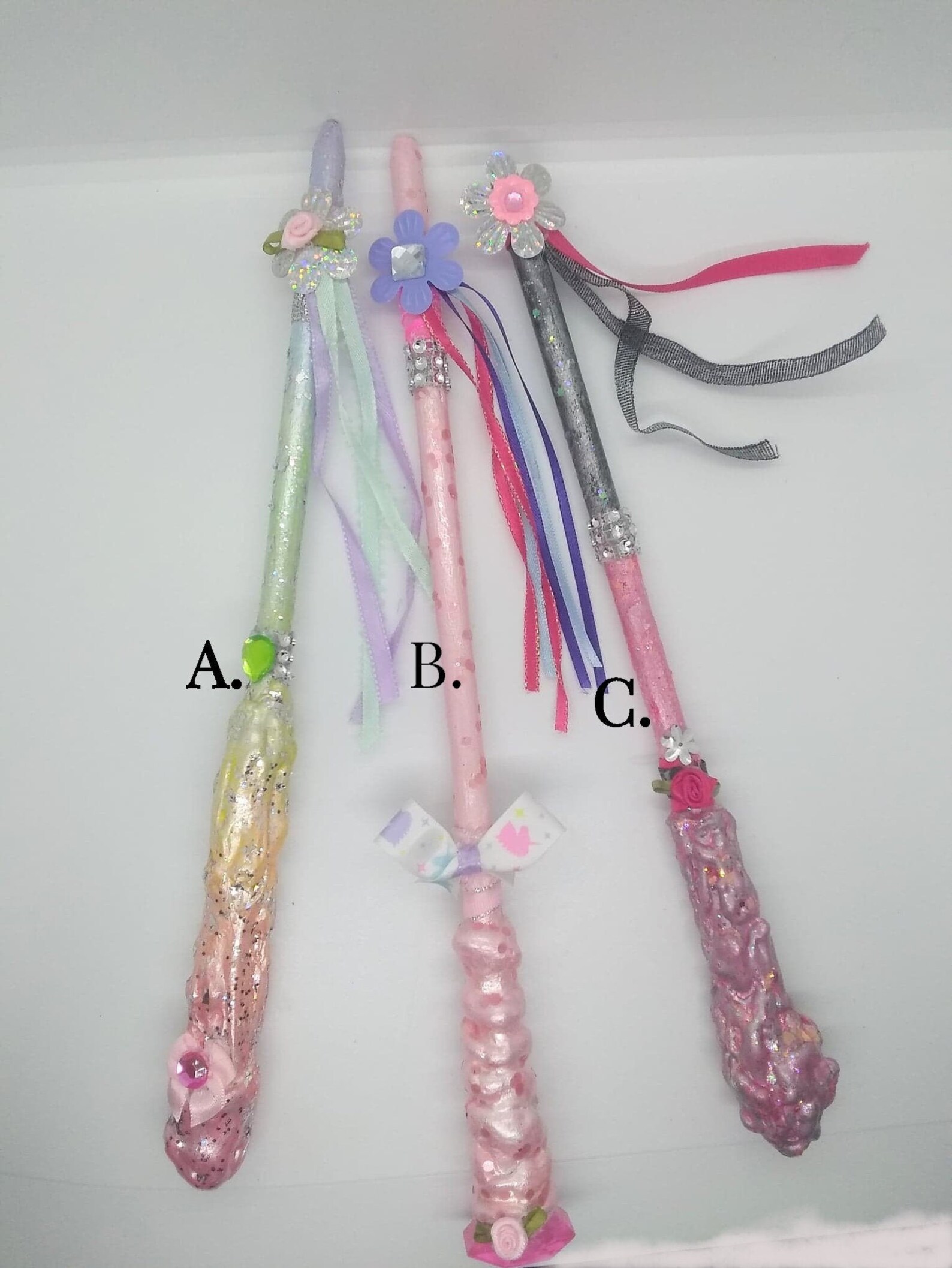 Embellished Fairy Princess Wands Fairy wand cosplay wand Etsy