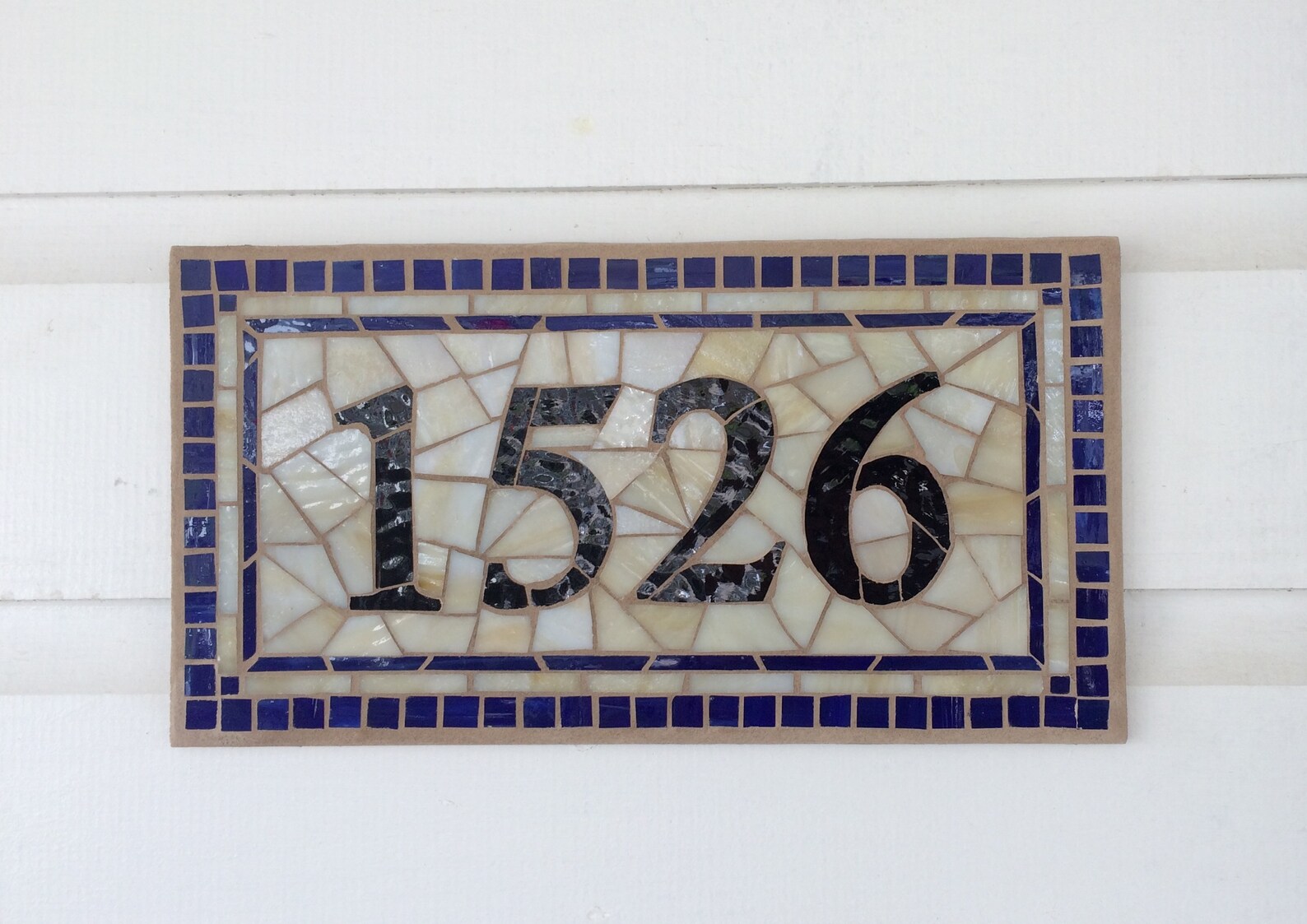 Mosaic House Numbers, Stained Glass House Numbers Plaque, Unique Mosaic