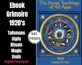 Gli insegnamenti segreti di tutte le epoche, ermetica, cabala, filosofia rosacrociana, magia, libri occulti, conoscenza segreta, sigilli, sigilli, angeli