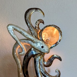 Kraken Ocean Octopus Accent Lamp - with Capiz Shells