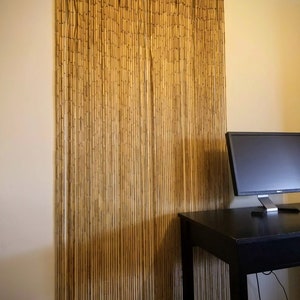 Natural Bamboo Beaded Curtains Hand Painted Bamboo Curtains Door Beads Doorway Curtains image 3