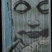 Blue Buddha Bamboo Beaded Curtain- Hand Painted - Bamboo Curtains - Door Beads - Doorway Curtains