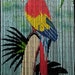 Tropical Parrot Bamboo Beaded Curtains- Hand Painted - Bamboo Curtains - Door Beads - Doorway Curtains
