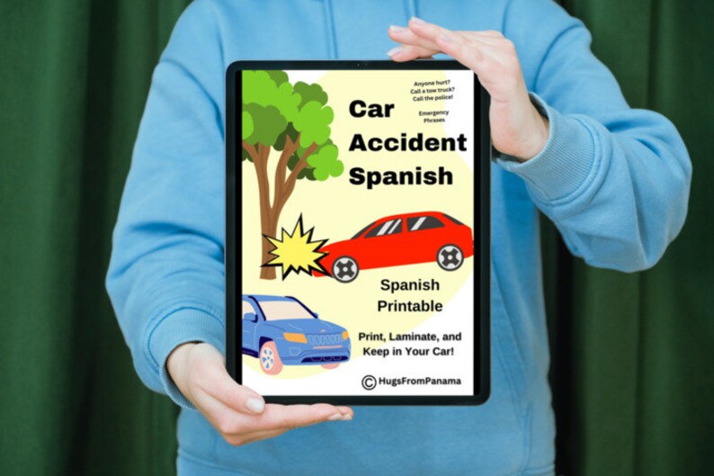 Car Accident Spanish Printable Etsy