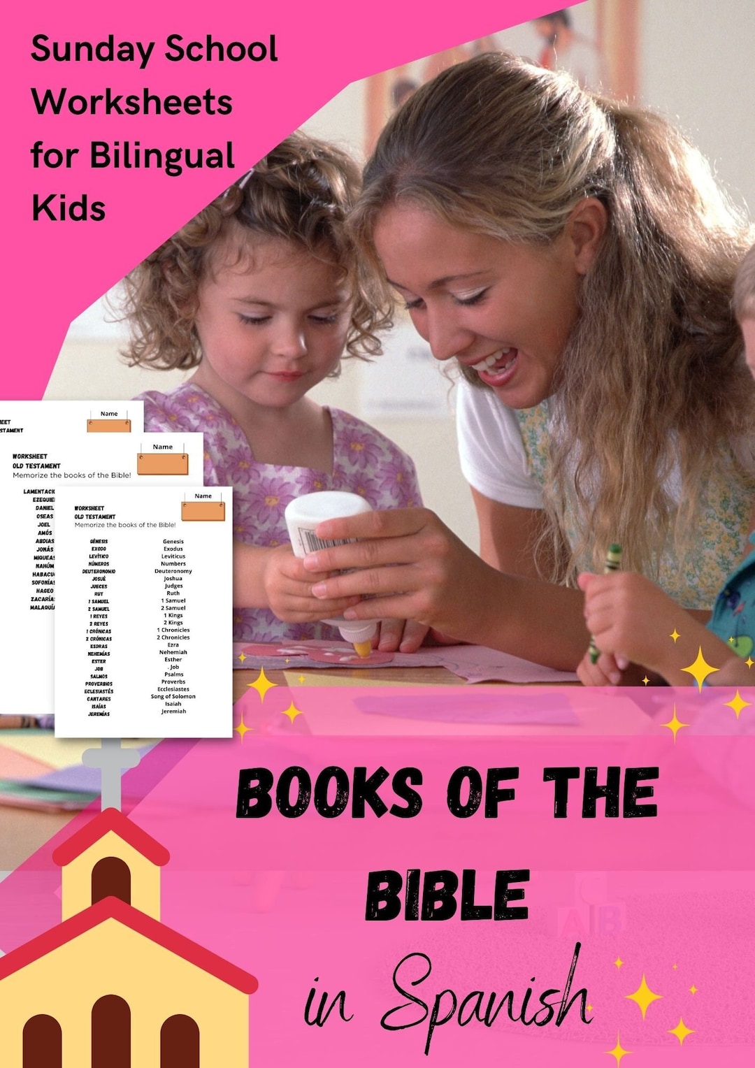 Books of the Bible Spanish Worksheets for Sunday School Classrooms - Etsy