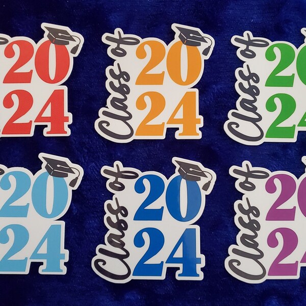 Class of 2024 Vinyl Sticker, Class of 2024 Sticker, Graduation Vinyl Sticker, Graduation Sticker, Class of 2024 Water Bottle Sticker