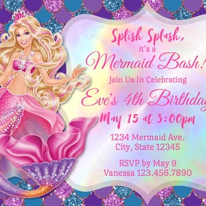Mermaid barbie party decorations new arrivals