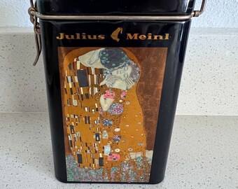 Vintage coffee tin Gustav Klimpt