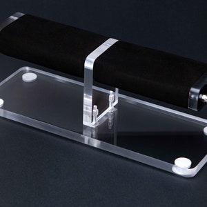 Transparent Watch Stand for 4 watches with personalized box, watch storage, watch organizer image 3