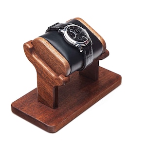 Wooden Watch Stand for big watch, wood watch display for men, personalized box, watch storage, watch holder, personalized gift