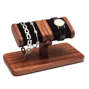 Support pour petites montres et bijoux avec boîte personnalisée, présentoir de montres pour femmes, support de bracelet, organiseur de bureau, cadeau personnalisé
