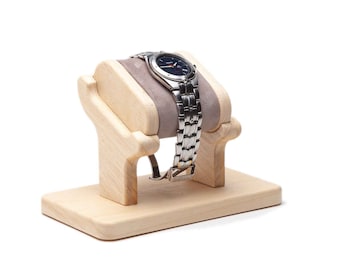 Samba wood watch stand with personalized box, wooden watch display for men, watch storage, watch holder, personalized gift