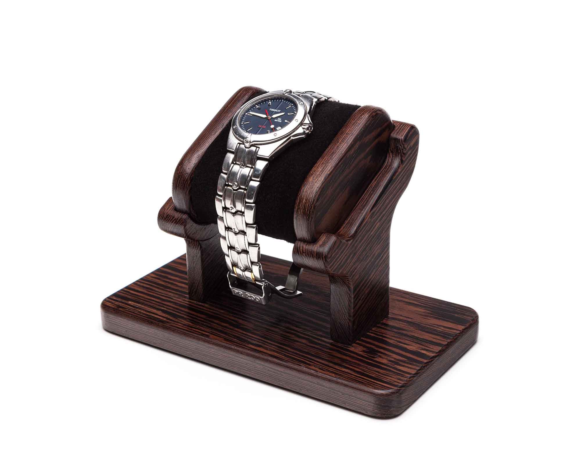 Wenge wood Watch Stand with personalized box Watch display Etsy