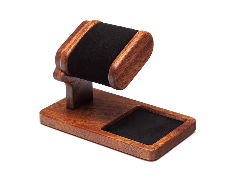 Mahogany Desk Organizer Watch Stand Jewelry Tray Personalized Etsy
