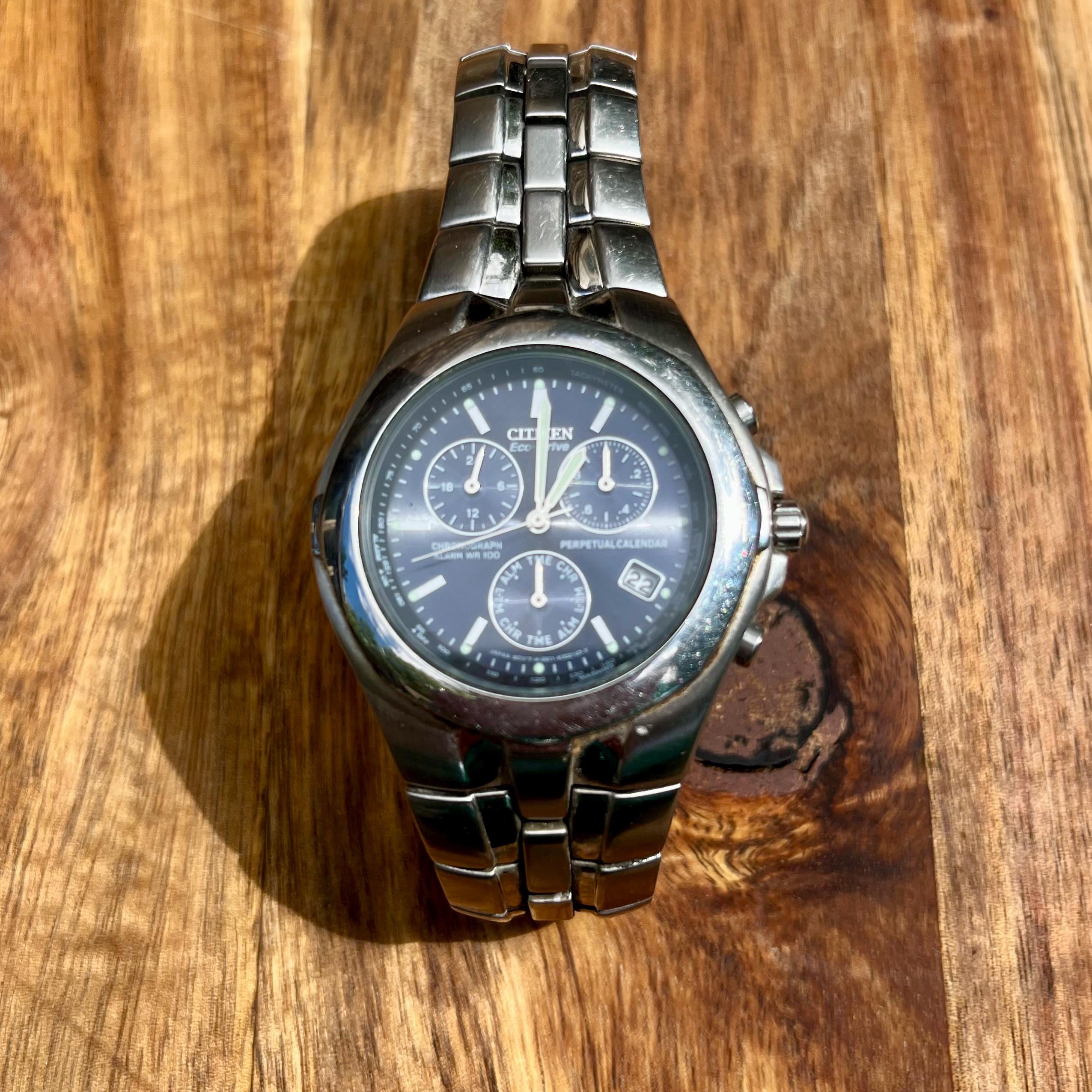 Citizen Eco-drive Chronograph Men's Watch, E811-K001226 - Etsy