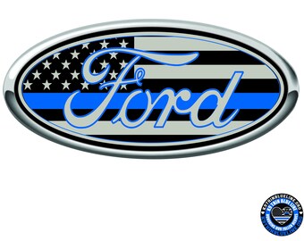 STICKER OVERLAY 2004-2015 Ford TRUCK Steering Wheel THIN BLUE LINE DECAL