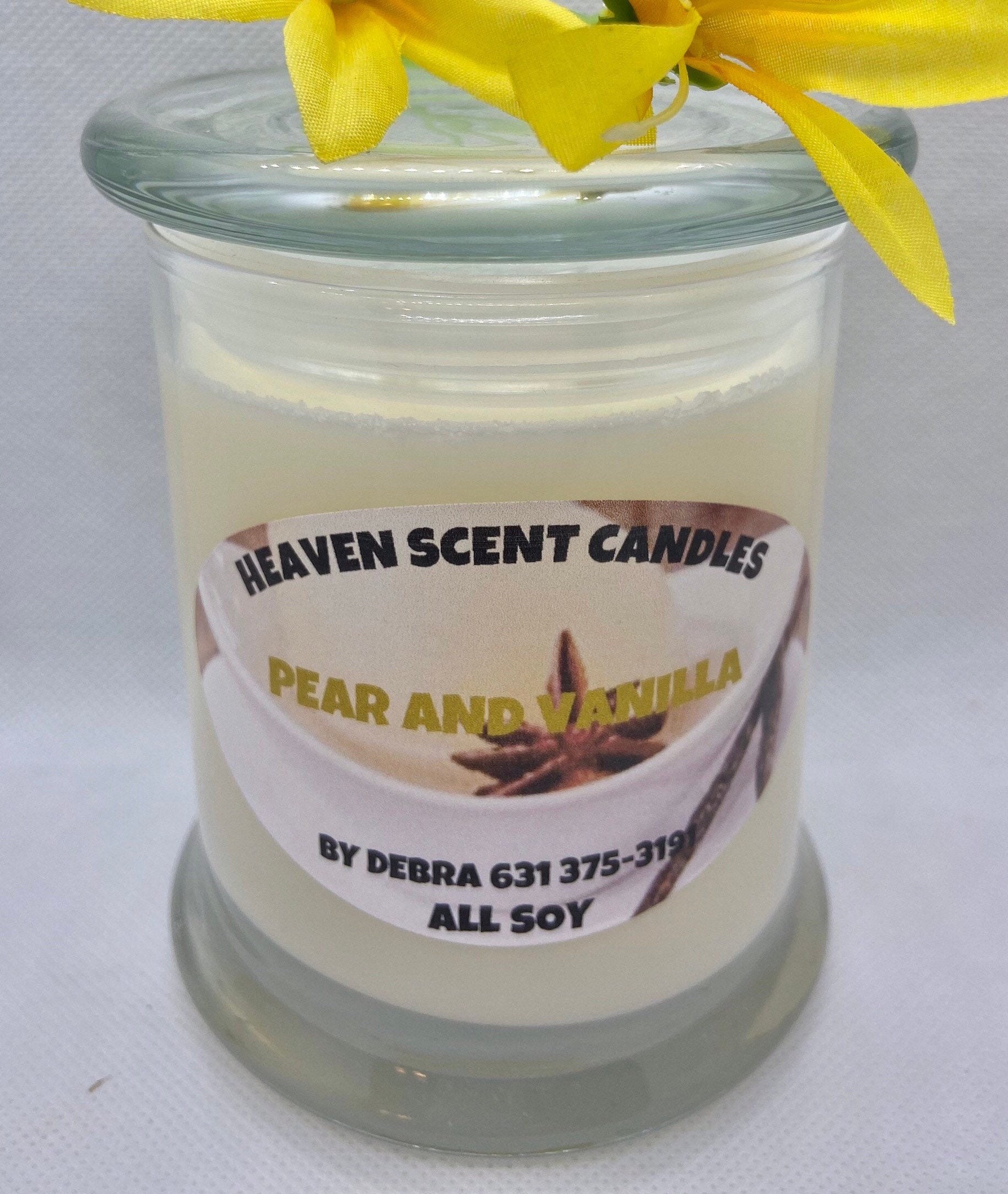 Pear and vanilla candle fruit scent candle 100 soy jar Etsy