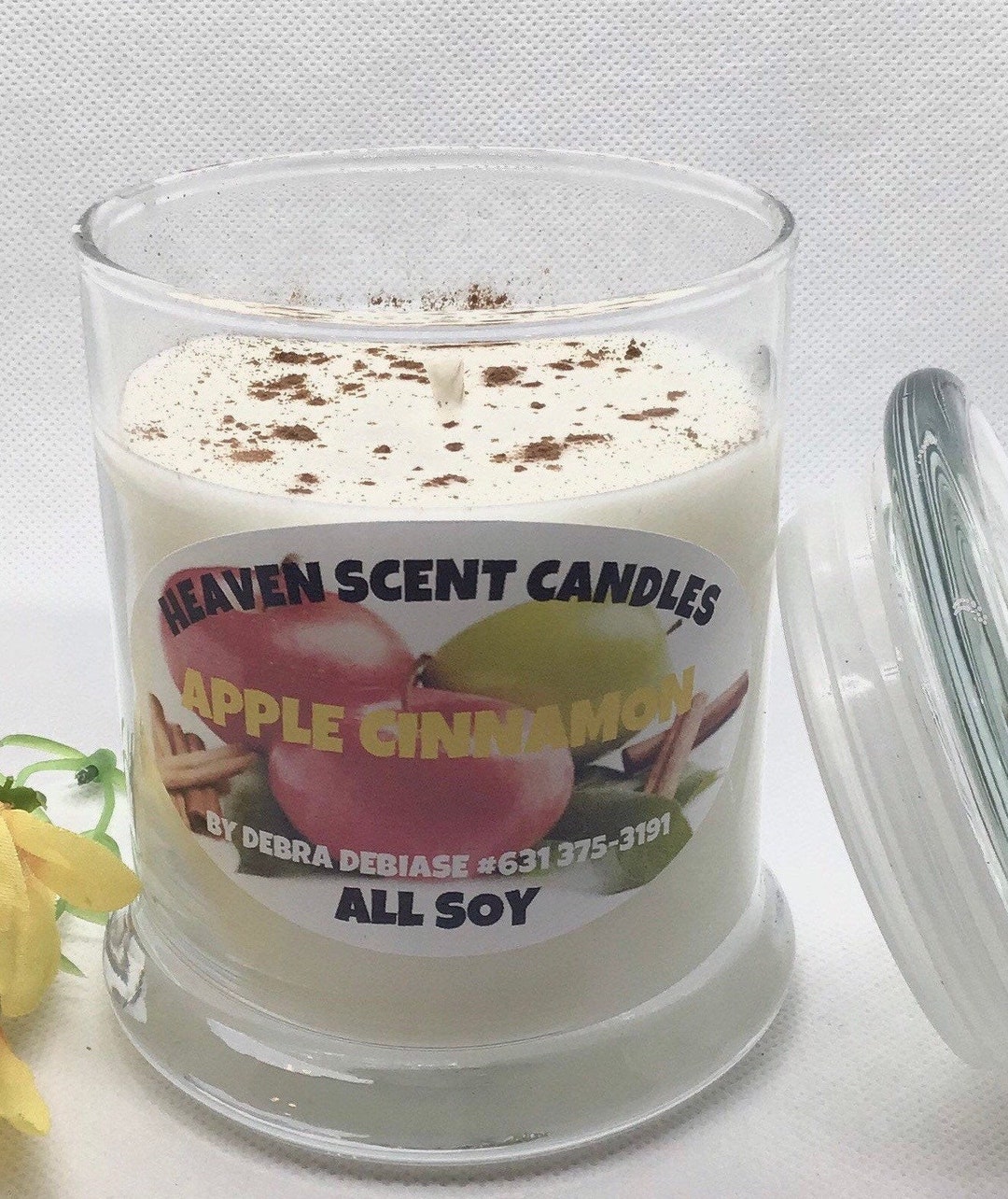 Apple Cinnamon Candle Apple Cinnamon Scented Candle Jar Etsy
