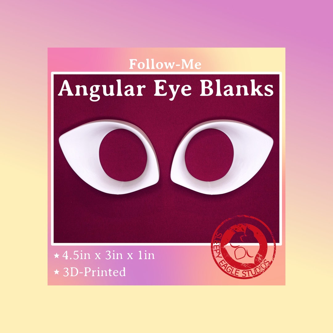 Pair of Angular Follow-me Fursuit Eye Blanks 3D Printed FREE MESH - Etsy