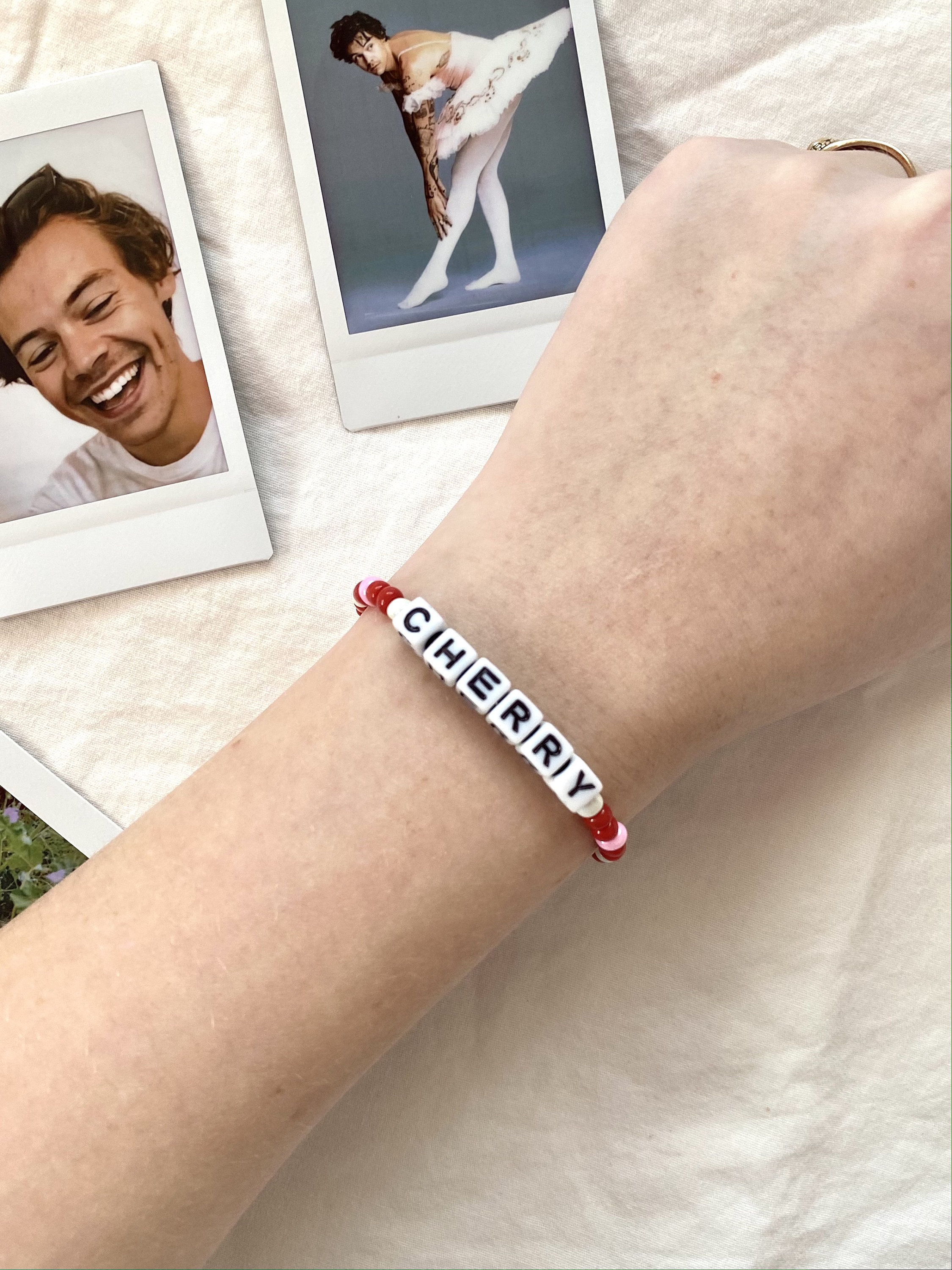 Cherry Harry Styles Beaded Bracelet Fine Line Etsy