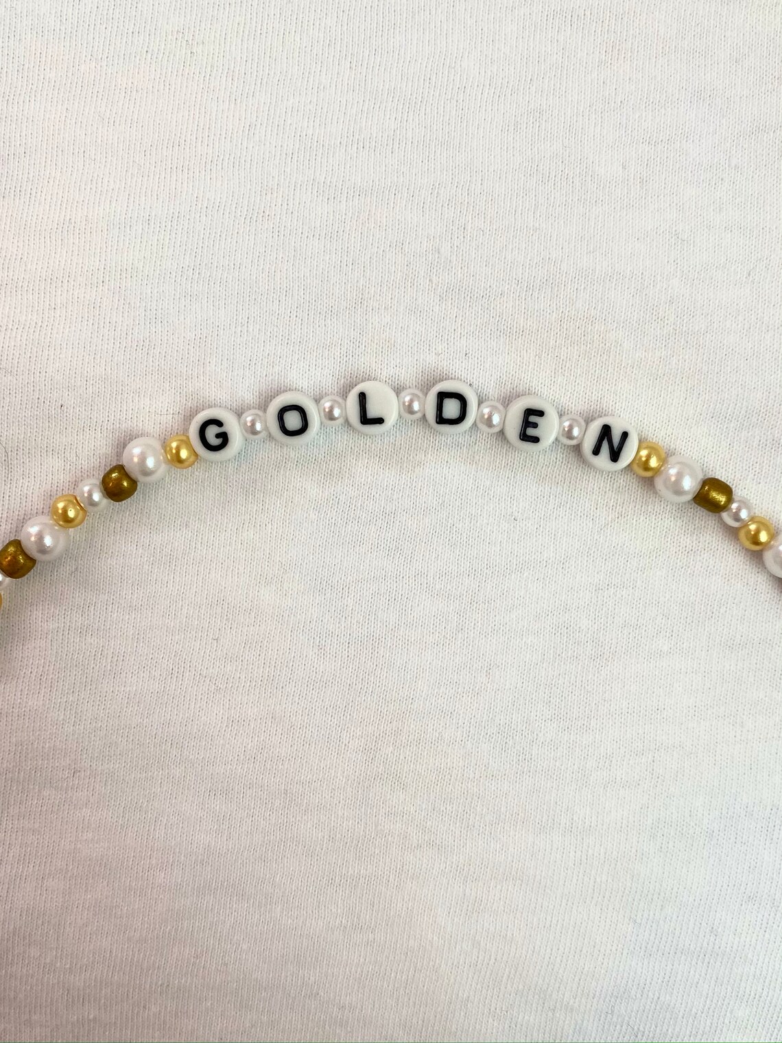 Golden Harry Styles Beaded Choker Necklace Etsy.de