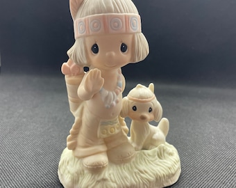 Vintage Precious Moments “O How I Love Jesus “ figurine. Original 21. E1380/B