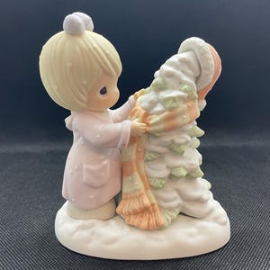 Vintage Precious Moments “Have a Cozy Country Christmas” Figurine. Enesco 455873.